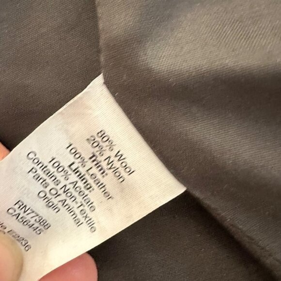 Madewell City GridCoat Black Wool Blend Cold Weather Coat Asymmetric Zipper Sz 2 - Picture 11 of 13